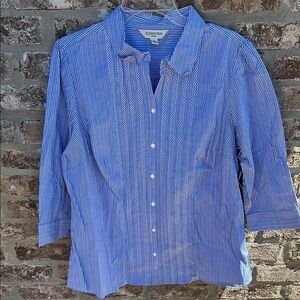 St. John's Bay Blue Striped Women’s Shirt